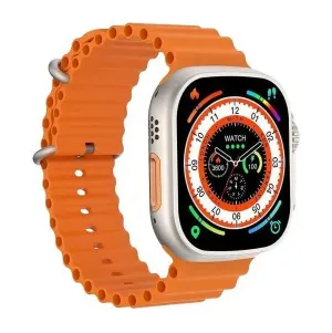 T800 Ultra Smart Watch for Unisex, IPS Display, 1.99 Inch - Orange