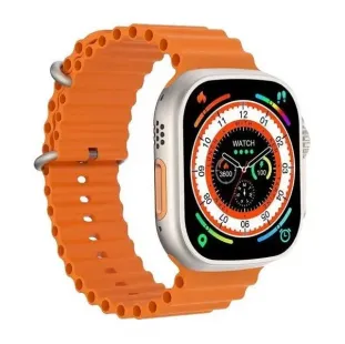 T800 Ultra Smart Watch for Unisex, IPS Display, 1.99 Inch - Orange